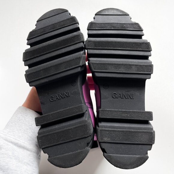 GANNI Cleated Mid Chelsea Boot Cyclamen Pink Size EU 37 US 7 - Picture 8 of 11